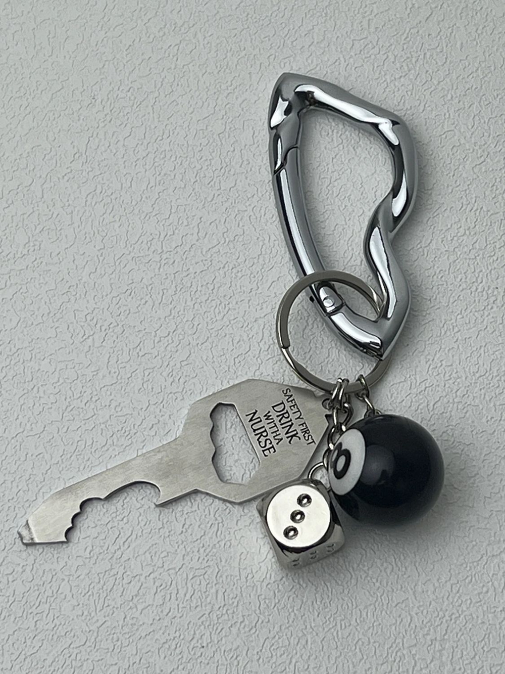 트위스트 금속 Carabiner 키 체인 다기능 등산 자동차 열쇠 고리 고딕 배낭 허리 매달려 장식 DIY Y2K