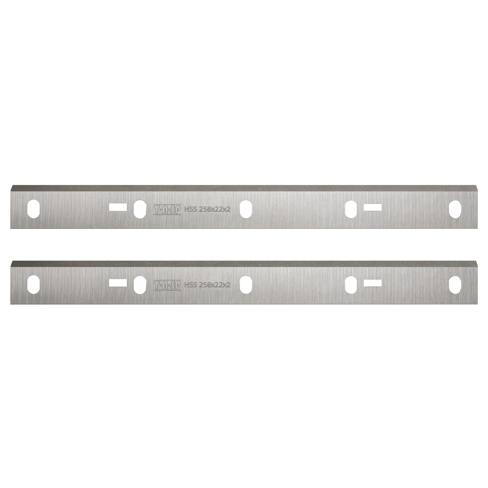 1 쌍 258mm HSS 대패 블레이드 258x22x2mm 두께 대패 칼 예비 부품 Scheppach HMS1070 Bernardo PT-250 Kity DRA260