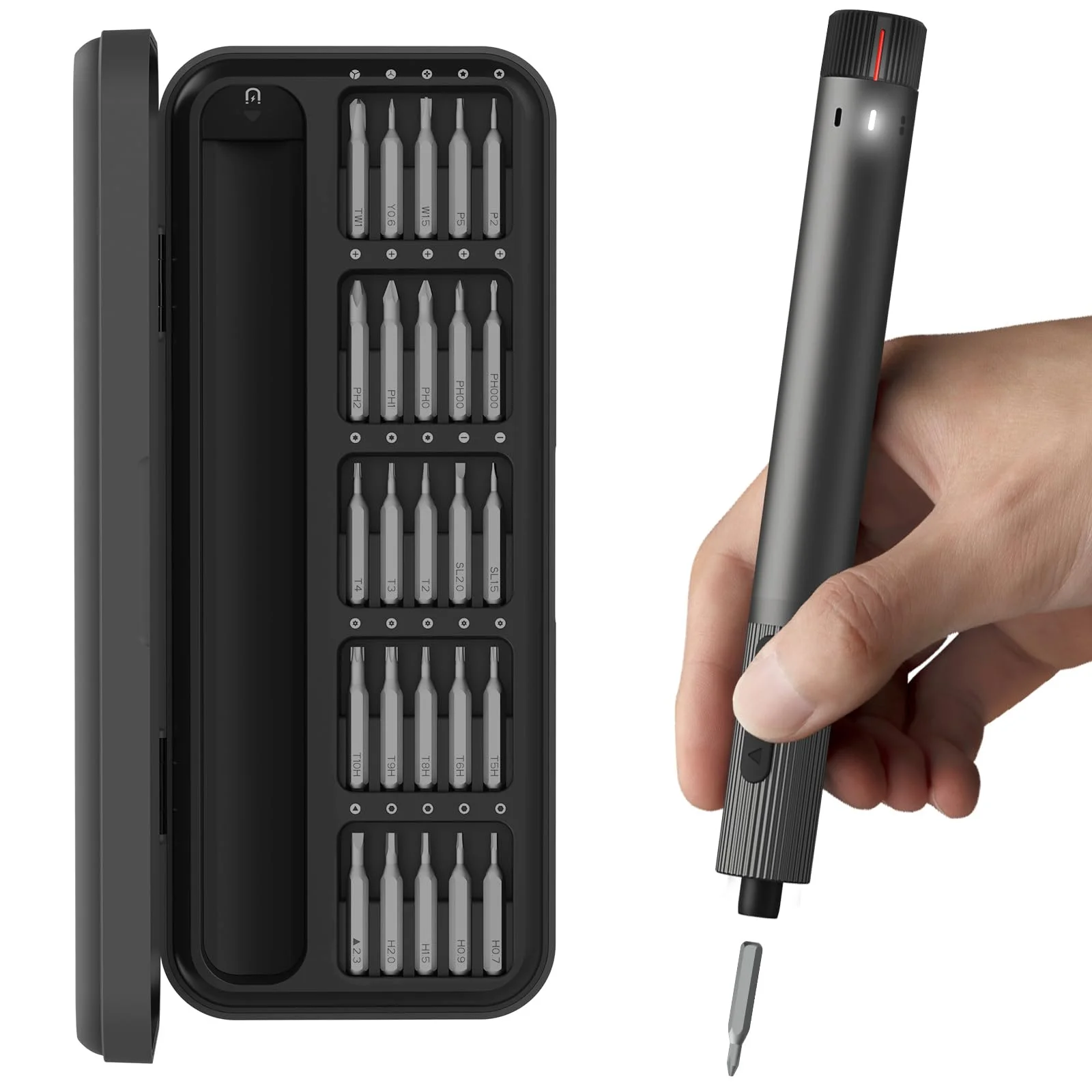 Electric Screwdriver Set For Cell Phones Repair USB Rechargeable Multi-speed Adjustment Multifunctional DIY Tools Kit Bit Manual