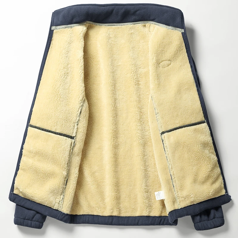 メンズパーカー無地 L-6XL 7XL 8XL メンズジャケット冬の新フリース暖かいジャケット男性ビジネスレジャーコートティーンエイジャーコート 9906