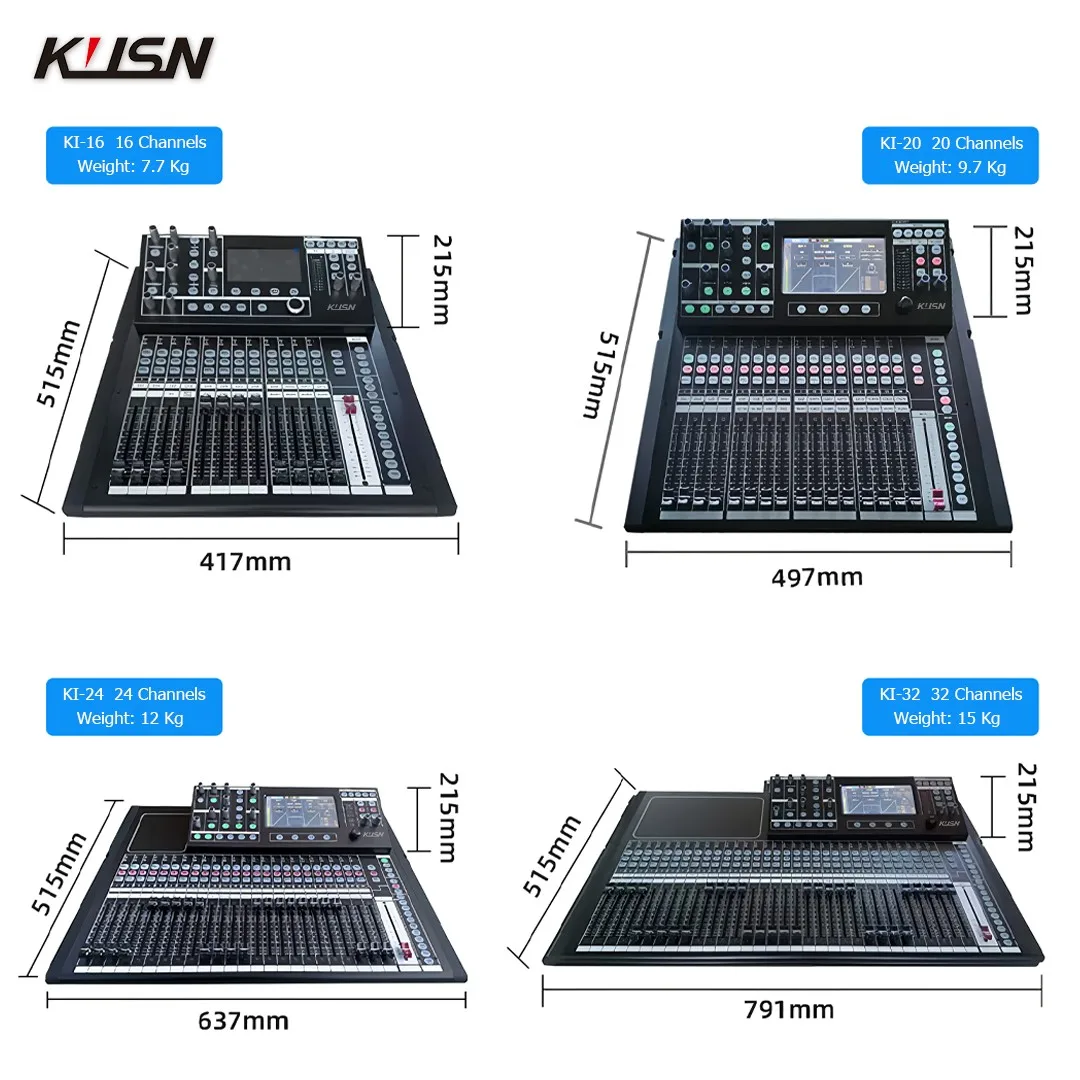 KI-24 30 Channel 4 Group Professional Audio Digital Mixer Sound Mixing Console Soundcraft With 7-inch Touchscreen Display
