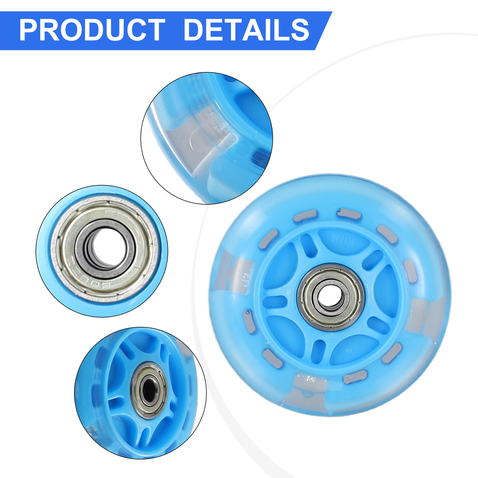 Flash Wheel Mute Wheel Kinderen Scooter Wiel Knipperende Verlichting Wiel 80MM PU Wiel Voor Kinderen Mini Scooter Licht Auto speelgoed