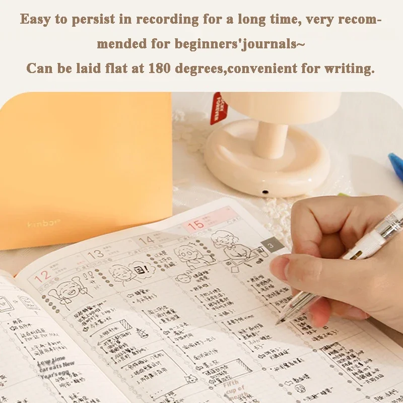 2026 Kinbor A5/A6 Plan Notebook Lightweight Bachuan Paper Soft PU Efficiency Productivity Goal Tracking Notepad Gifts Supplies