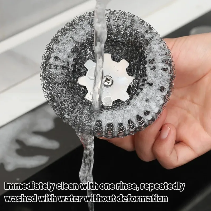 5/1 шт. кухонная щетка для кастрюль из нержавеющей стали с ручками, проволочный шарик для мытья посуды, сверхмощный металлический скруббер, домашний инструмент для чистки кастрюли