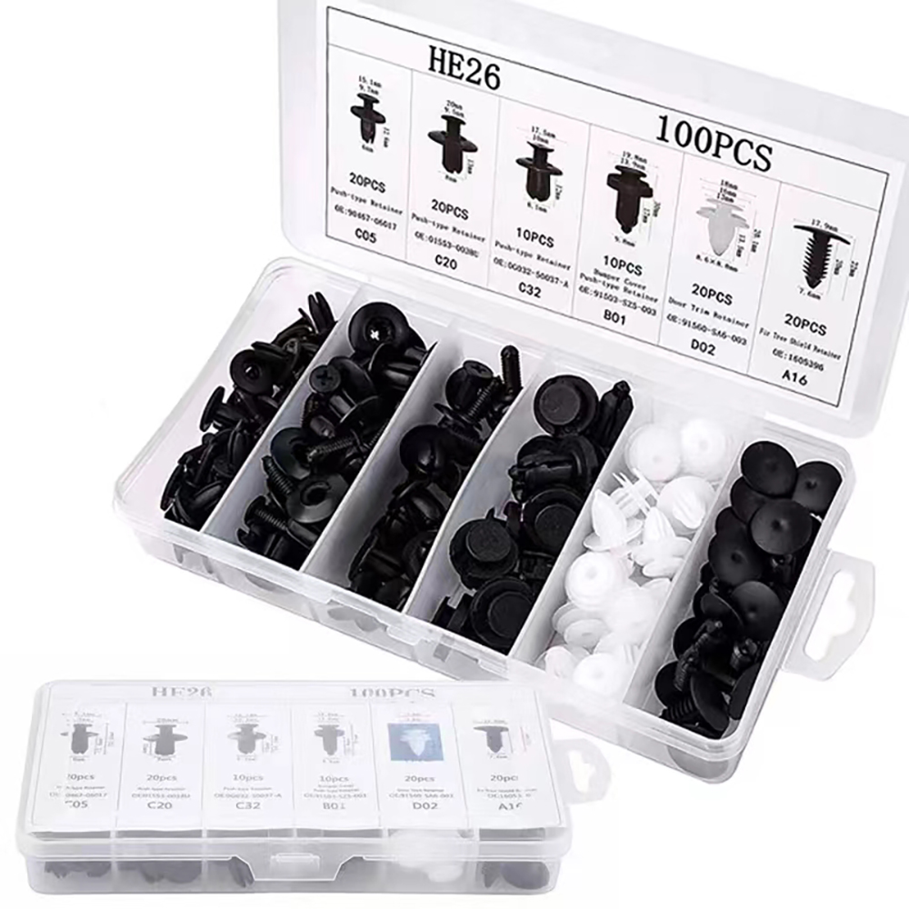 คลิปยึดอัตโนมัติผสมตัวถังรถ Push Retainer Pin Rivet กันชนประตู Trim แผงชุดยึดรถคลิปกล่องหรือถุงบรรจุภัณฑ์