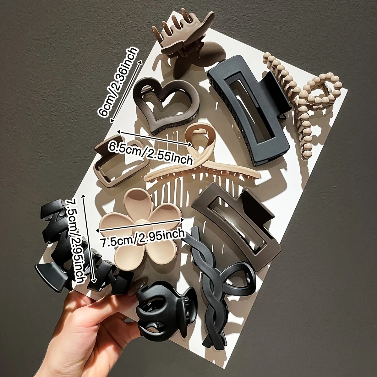 11 stuks dames high-end matte haai clip set achterhoofd haaraccessoires elegante kappers hoofddeksels