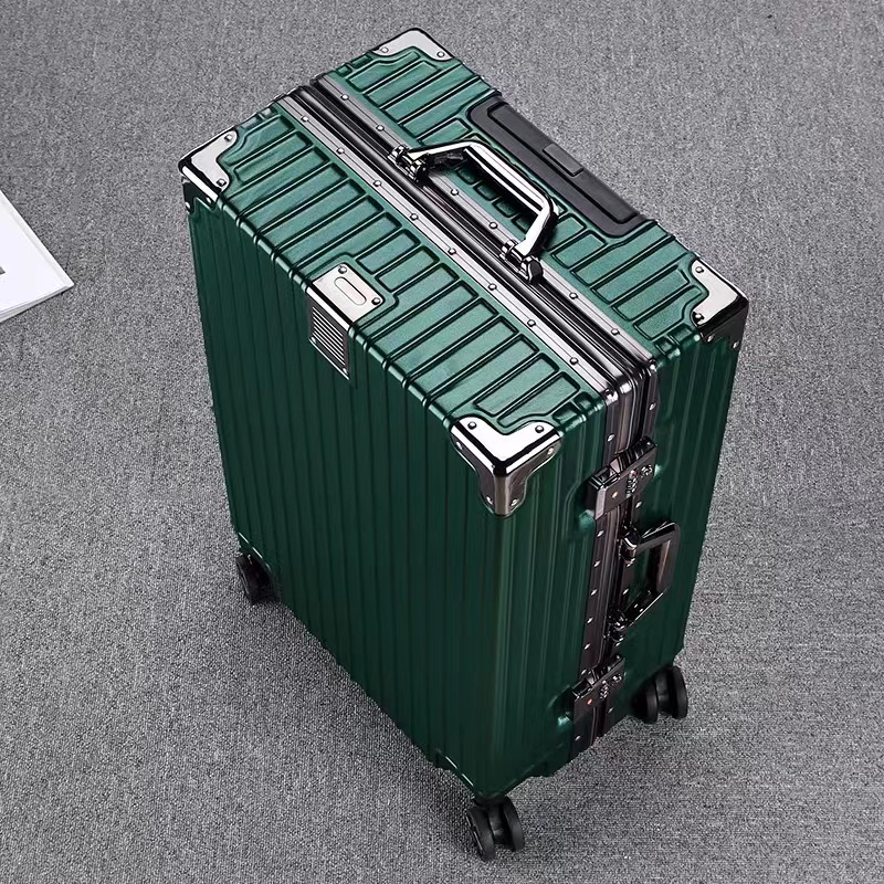 耐久性のあるアルミフレーム荷物旅行スーツケース 4 ウェイホイール付きメンズレディース学生機内持ち込みパスワード保護レザーボックス