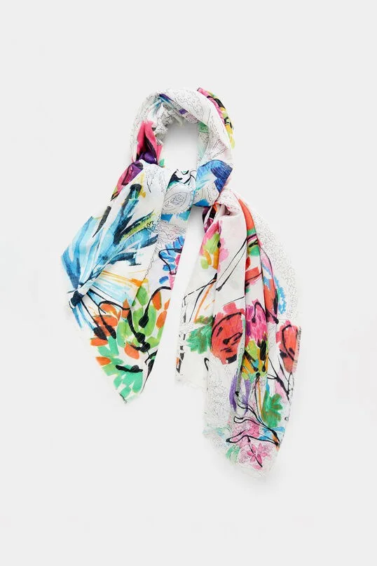 Bufanda chal de moda rica en color estampado original de un solo español de comercio exterior