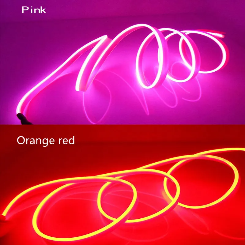 5m Auto Interni Atmosfera di Illuminazione Striscia LED 5V FAI DA TE Flessibile EL Linea di Luce Fredda Tubo Con USB Decorazione Auto Lampada Ambiente