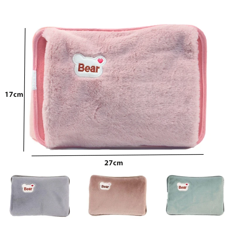 ไฟฟ้าน้ําร้อนกระเป๋าReusable Plushน้ําร้อนขวดEUปลั๊กชาร์จเครื่องทําความร้อนน้ํากระเป๋าฤดูหนาวWarm Hand Pocket