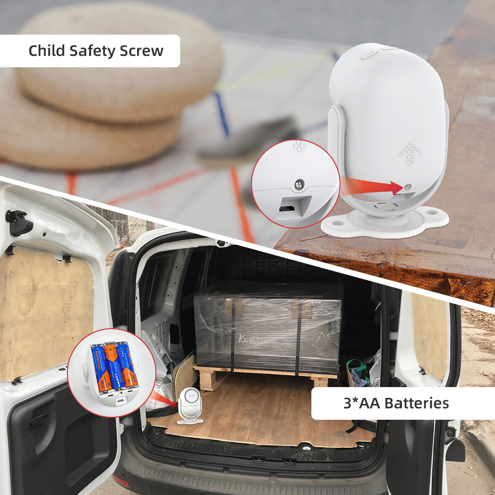 CPVAN nuevo Detector de movimiento infrarrojo Sensor de alarma antirrobo 433MHz Sensor PIR inalámbrico para sistema de alarma de seguridad para el hogar sonido de 125db