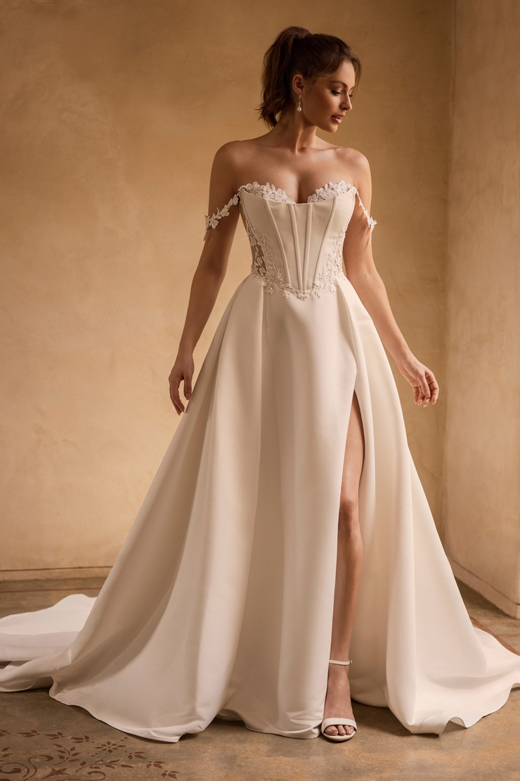 Eleganti due cinghie in pizzo applique Sweethert Satin A Line Abiti da sposa Custom Made Bridal Grown Vestido De Noival