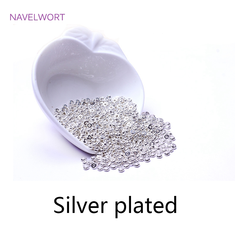 18 K Gold Plated Spacer ลูกปัดสําหรับสร้อยข้อมือ,แยกสําหรับลูกปัด,เครื่องประดับ,เครื่องประดับ DIY ทําอุปกรณ์ขายส่ง