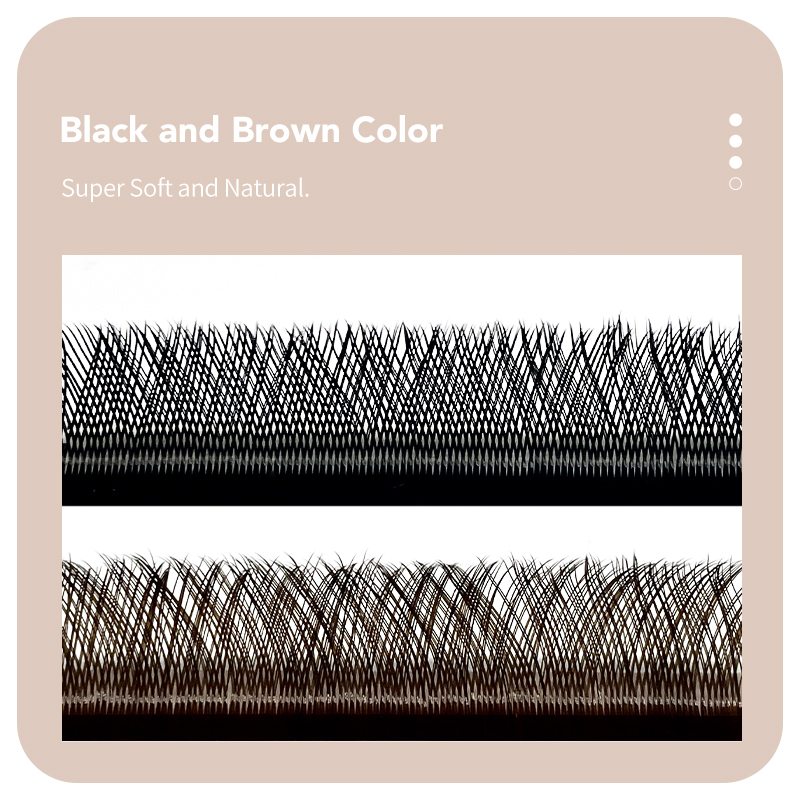 DIYDAY YY รูปร่างขนตา C D L LU Curl สีน้ําตาล Lashes ธรรมชาตินุ่ม Premade ปริมาณแฟน 2 เคล็ดลับ Y-รูปขนตาปลอม