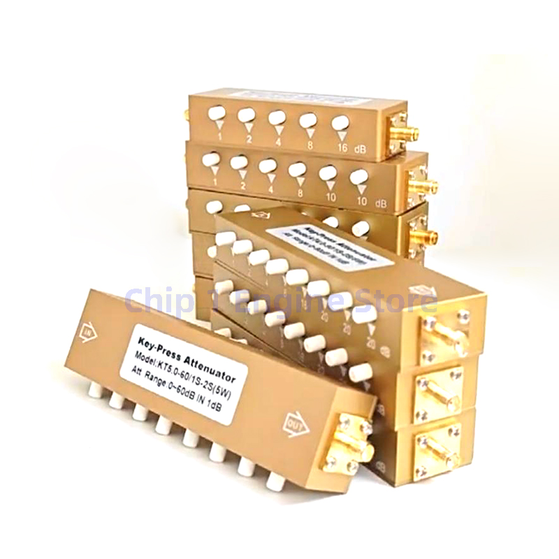 Knopf einstellbarer Dämpfung glied sma/n Typ DC-2.5/3/4ghz 0-30/60/90db 2/5/10w rf variabler Dämpfung glied Tastendruck-Signal dämpfer
