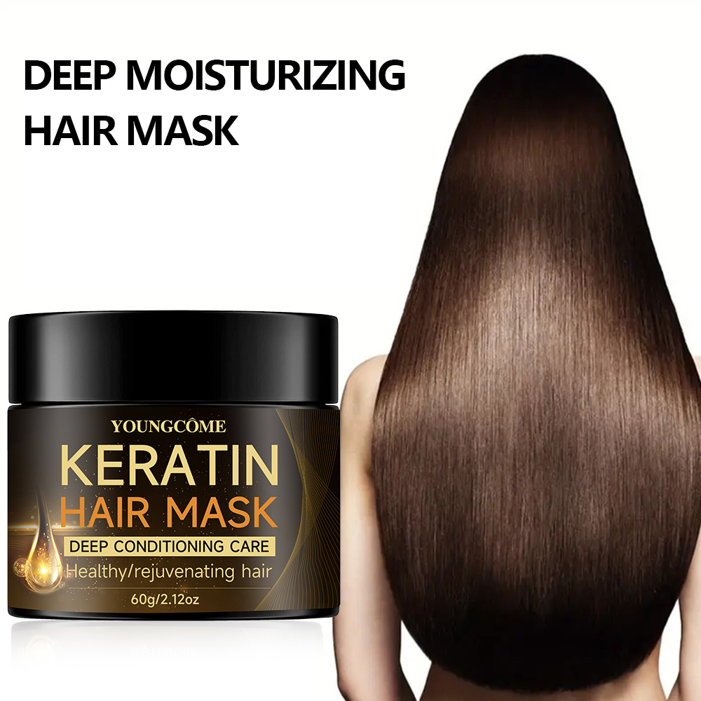 Keratine Haarmasker Moisturizer Conditioner Zacht Glad Kroezen Beschadigd Haarverzorging Reparatie Beschadigd Haar Herstellen Glans Haarmasker