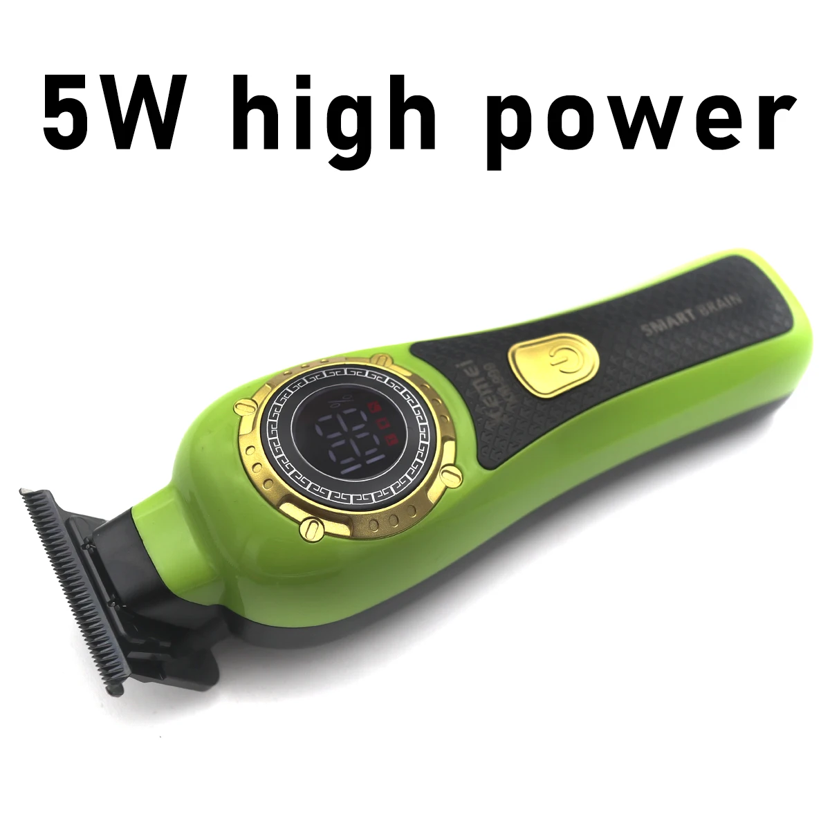 Kemei KM-999 триммер для волос для мужчин DLC T-Blade Zero Gapped светодиодный дисплей беспроводной USB профессиональная машинка для стрижки волос финишная машина