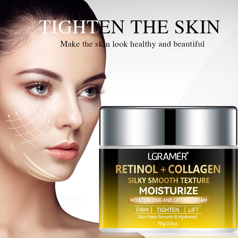 LGRAMER Коллагеновый увлажняющий крем против старения пятен и морщин, осветляющий, чтобы сохранить кожу, сильное и нежное увлажнение