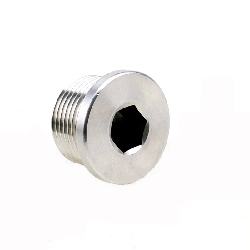 Jiax 1 peça de aço inoxidável m18x1.5 plugue de rosca o2 sensor de oxigênio hexágono interno conector bung peça de automóvel