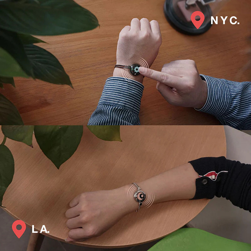 Totwoo Edelstahl Smart Touch Fernarmbänder Romantischer Bluetooth-Schmuck Liebesgeschenk für elegante Frauen