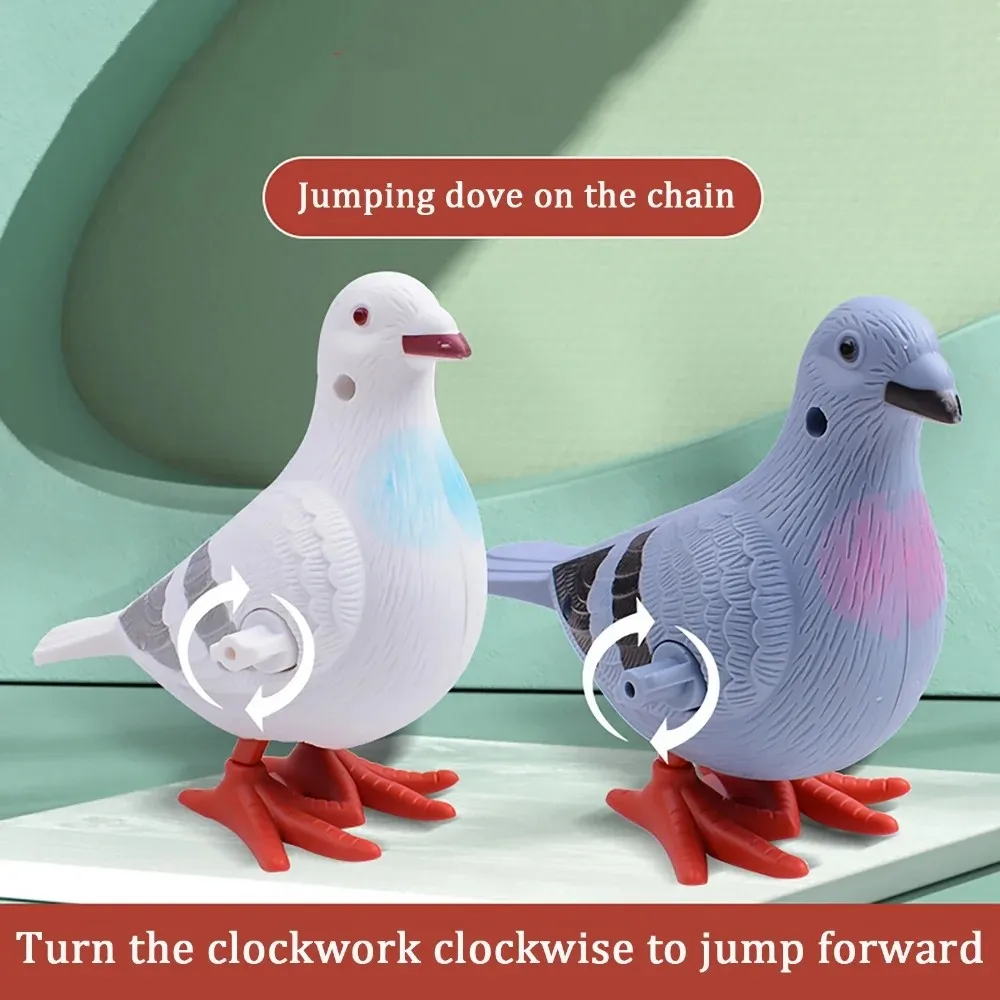เด็ก Clockwork ของเล่นกระโดด Pigeon จําลองสัตว์น่ารัก Wind Up ของเล่นเด็กเด็กของเล่นเพื่อการศึกษาเด็กชายหญิงของขวัญตลก