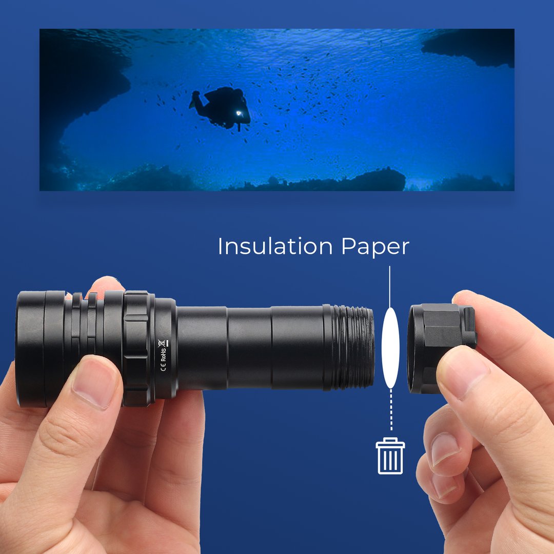Sofirn SD05 linterna de buceo XHP50.2 superbrillante 3000lm 21700 batería antorcha de buceo con interruptor magnético 5000K 6500K
