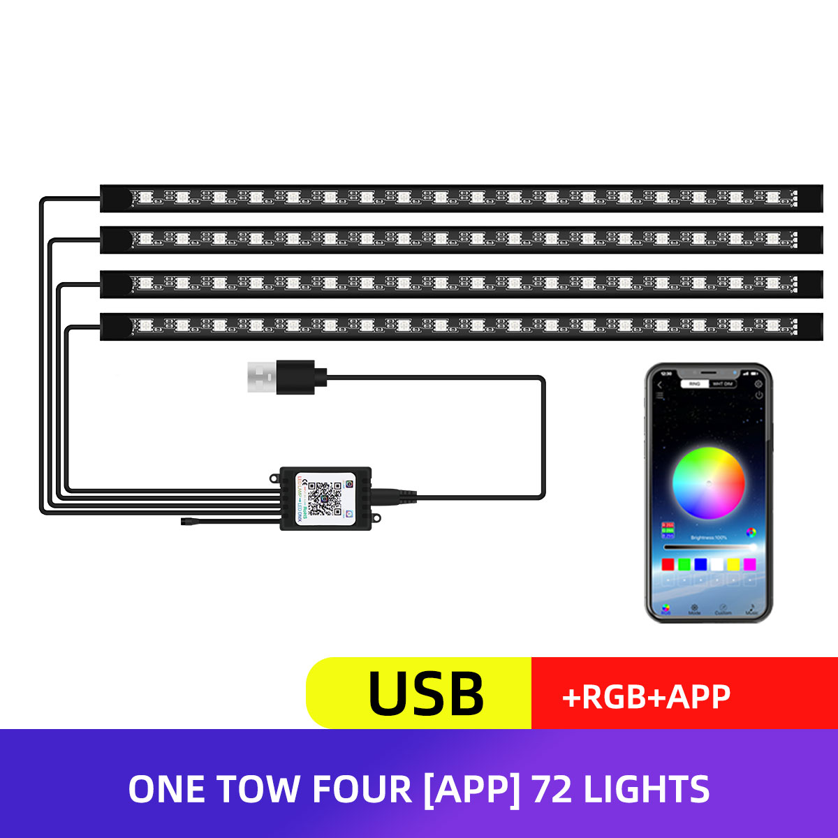Rgb app led motocicleta carro atmosfera pé luz controle app flexível à prova dwaterproof água controle de som 12v moto lâmpada decorativa tira