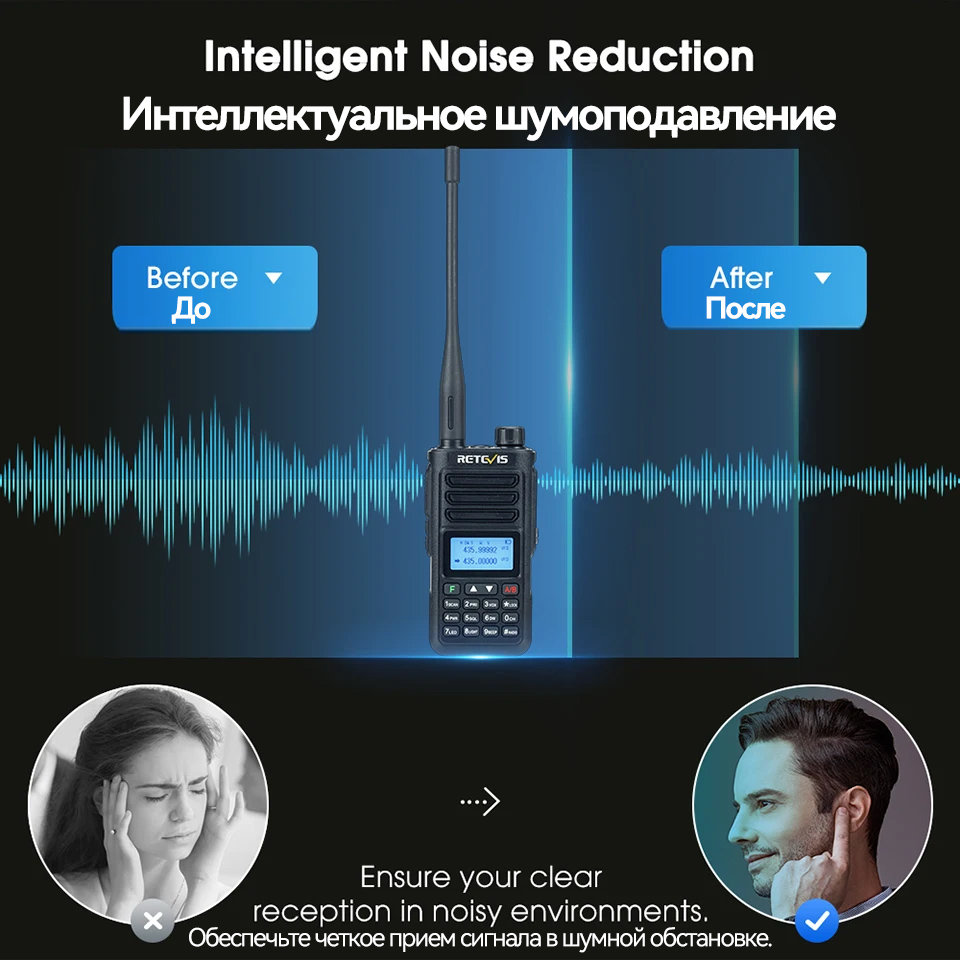 Retevis RA89 walkie talkie largo alcance emisora de radioaficionados walkie-talkies profesional movil walkie tolkie recargable Ham Radio de comunicacion portatil inalambricos resistente al agua IP68