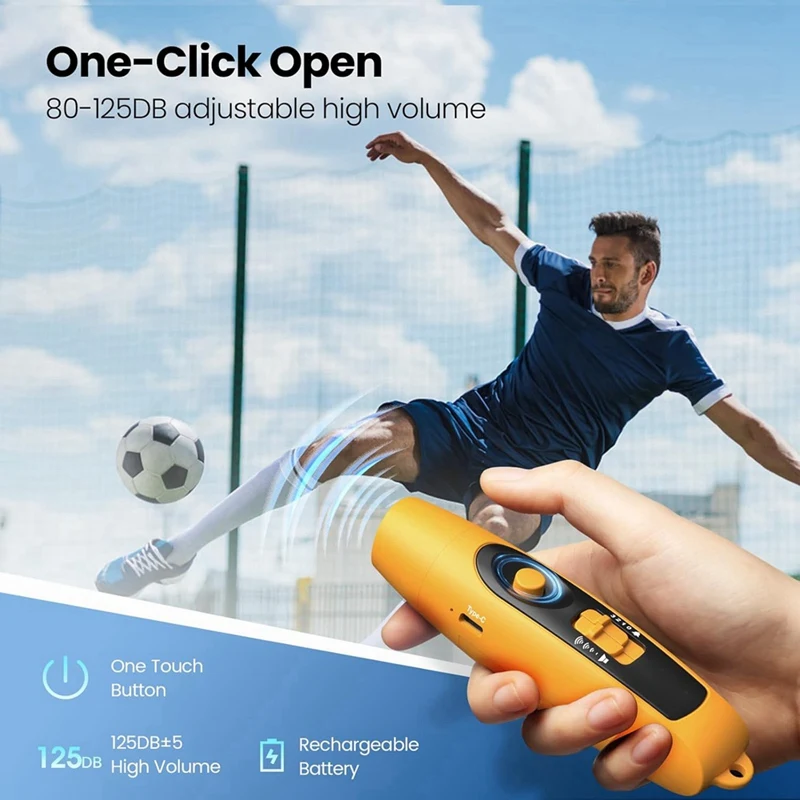 USB充電付き電子ホイッスル、審判コーチ教師用、屋外スポーツゲームキャンプホイッスル、ストラップ付き