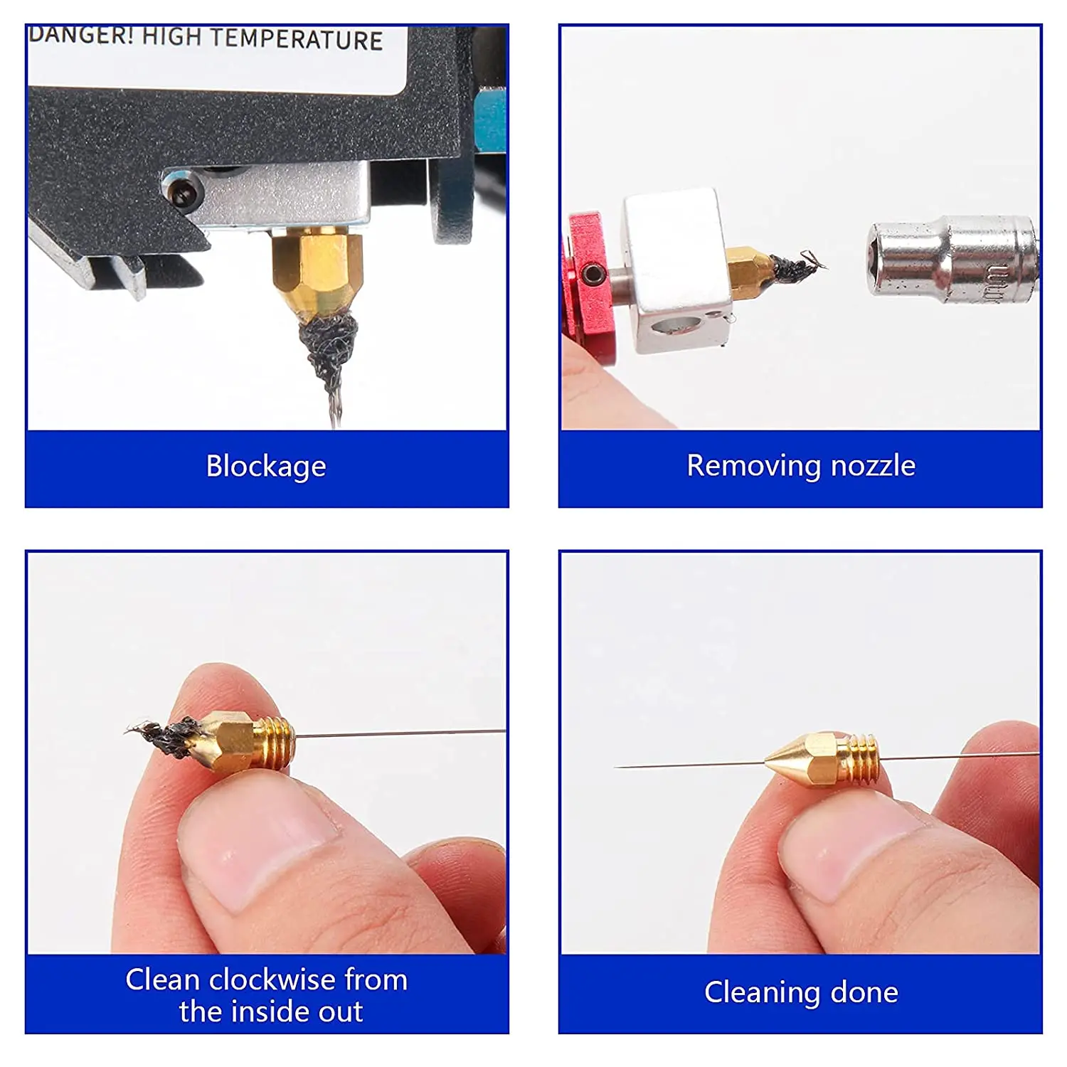 31 Cái/lốc 1.75Mm MK8 Đầu Vòi Bằng Đồng Giàn Phơi In Hình Đầu Cho Anet A8 A8Plus CREALITY Ender 3 3S Pro v2 CR10 3D Máy In 0.2-1.0Mm