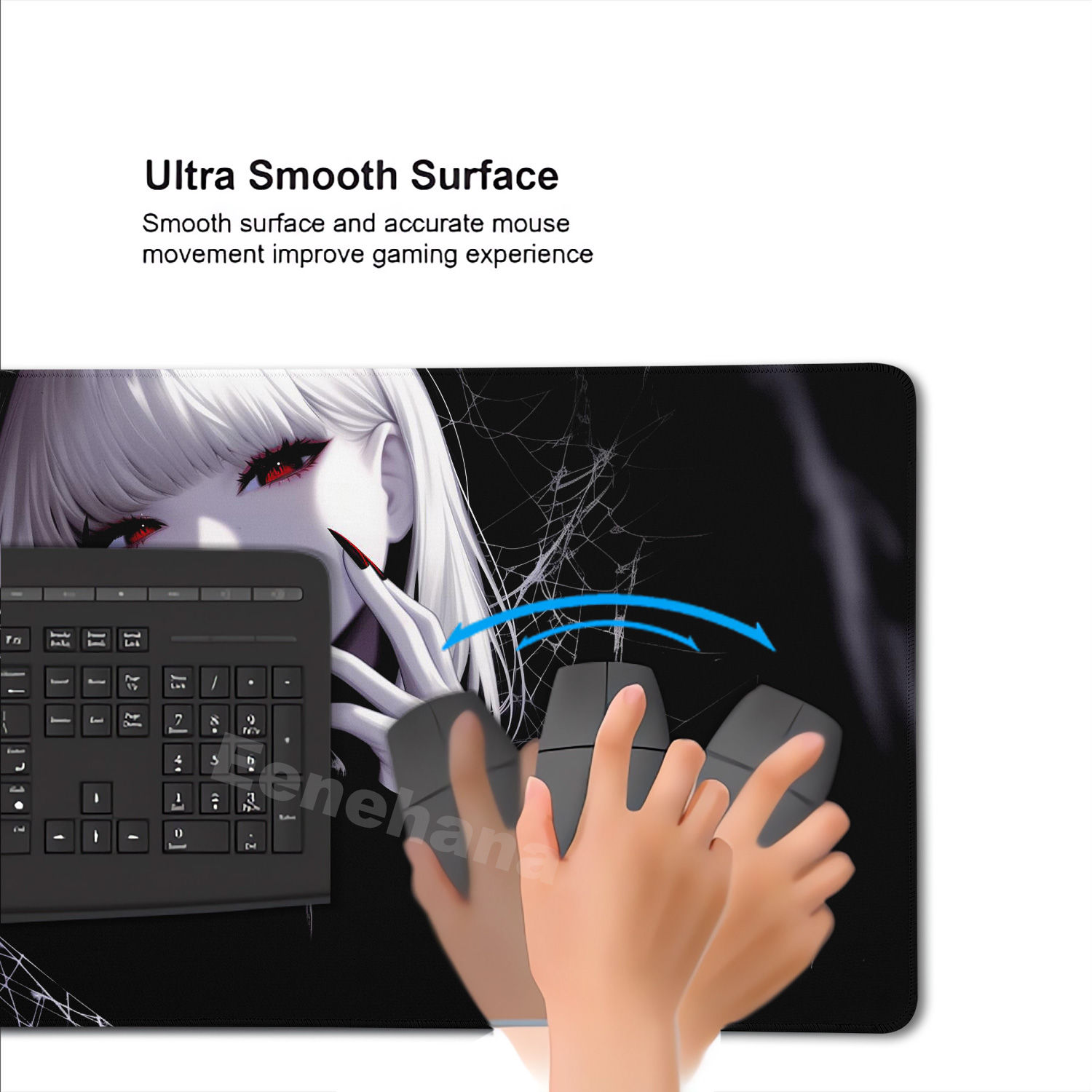 Devil Mask Rubber Mousepad Anime Goth Girls Gaming Mouse Mat Gamer Locking Edge Computer Mouse Pad Big Office HD Print Desk Mat
