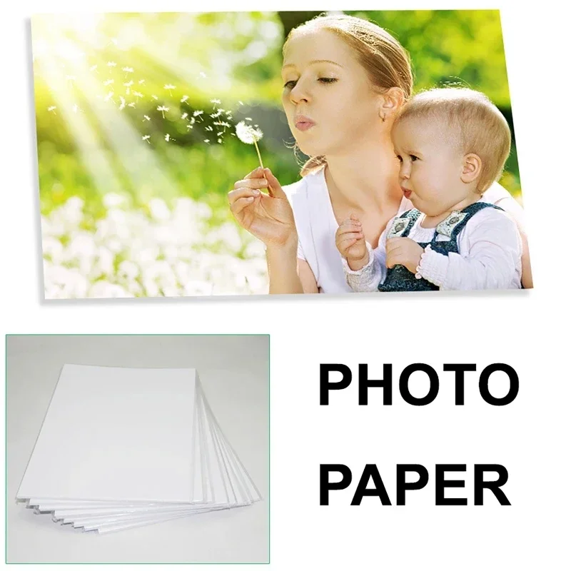 Papier Photo brillant 3R 4R 5R 6R 8R A3 A4 A5 A6, papier Photo simple face brillant 180/200/230/260G, papier d'impression pour imprimante à jet d'encre