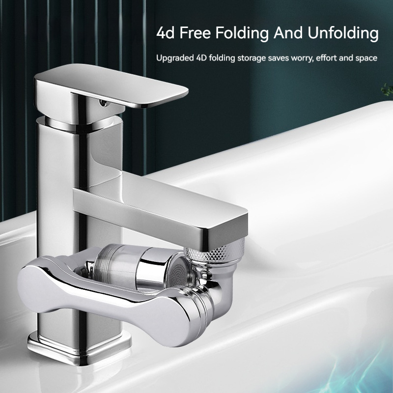 1080 °   หมุนกรองน้ํากรองก๊อกน้ําพลาสติก Mechanical ARM สเปรย์หัวห้องครัวอ่างล้างหน้า EXTENSION TAP Aerator Univer