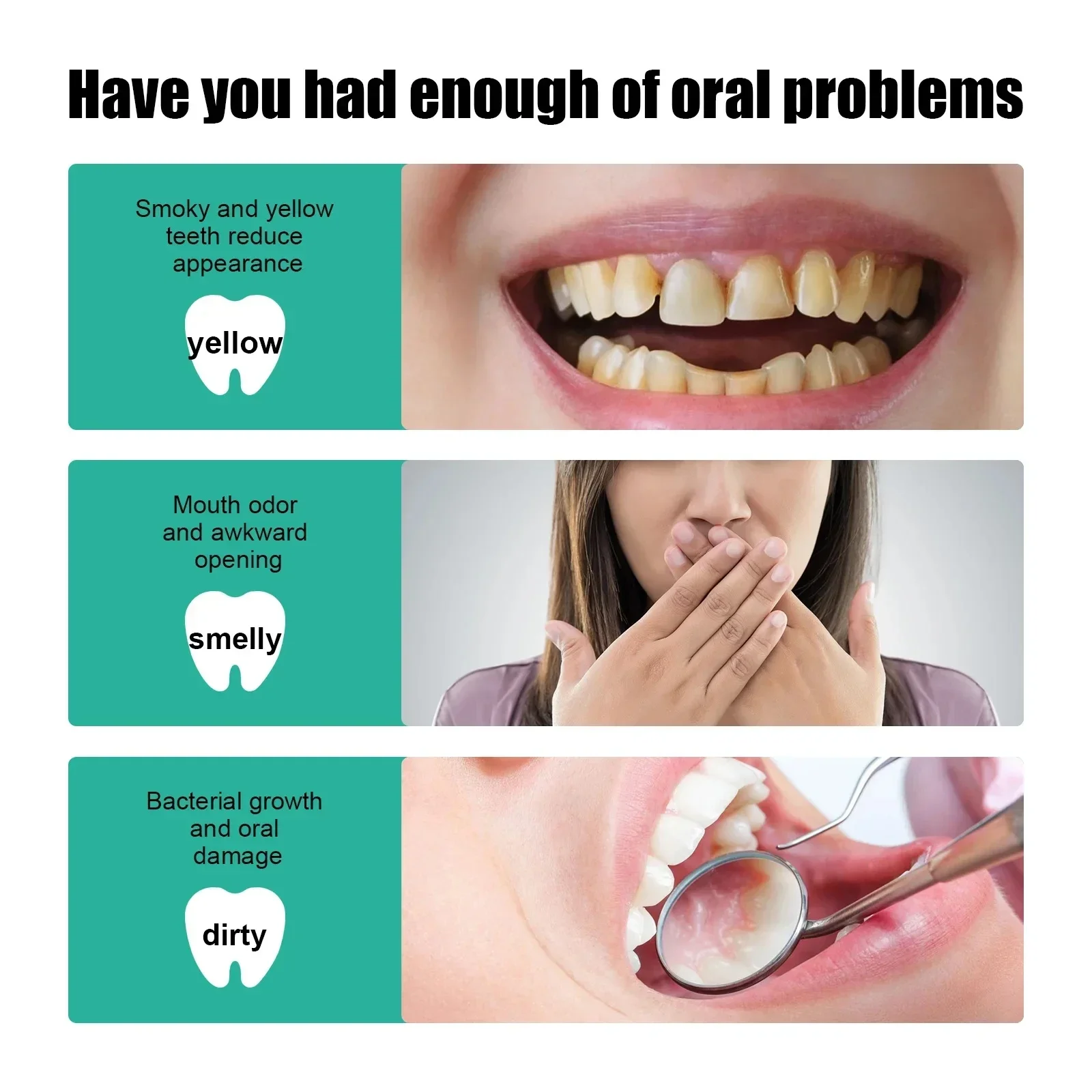 Limpieza de dientes blanqueamiento esencia eficaz eliminar placa suero dientes amarillos eliminación de manchas de dientes suero aliento fresco pasta de dientes