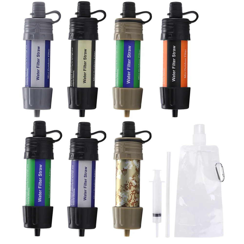 Waterfilterrietje voor drinkwater Regenwaterfilter Survival Zuiver waterzuiveraar Filterrietje Gereedschap Noodaccessoires