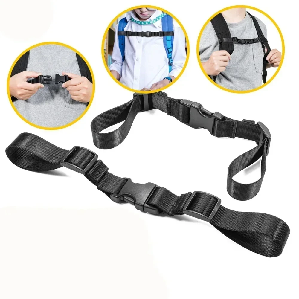 Correas de hombro ajustables para mochila con cordones antideslizantes, perfectas para acampar, montañismo y asegurar mochila.