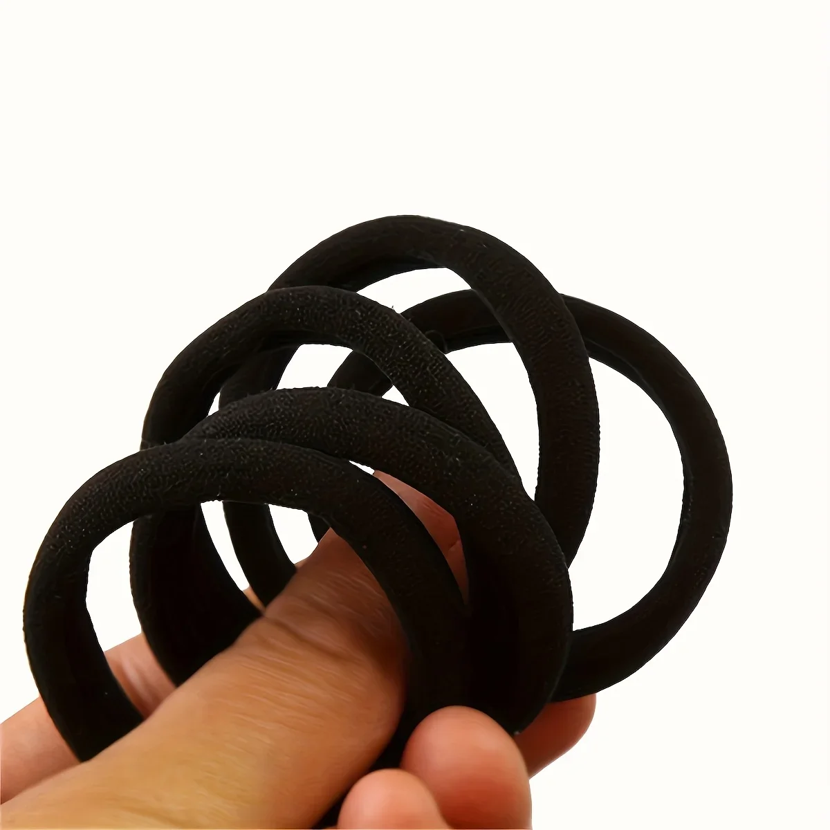 Fascia 50 pezzi in gomma tinta unita ad alta elasticità, accessori per capelli semplici e alla moda. Scelta regalo ideale per donne e ragazze