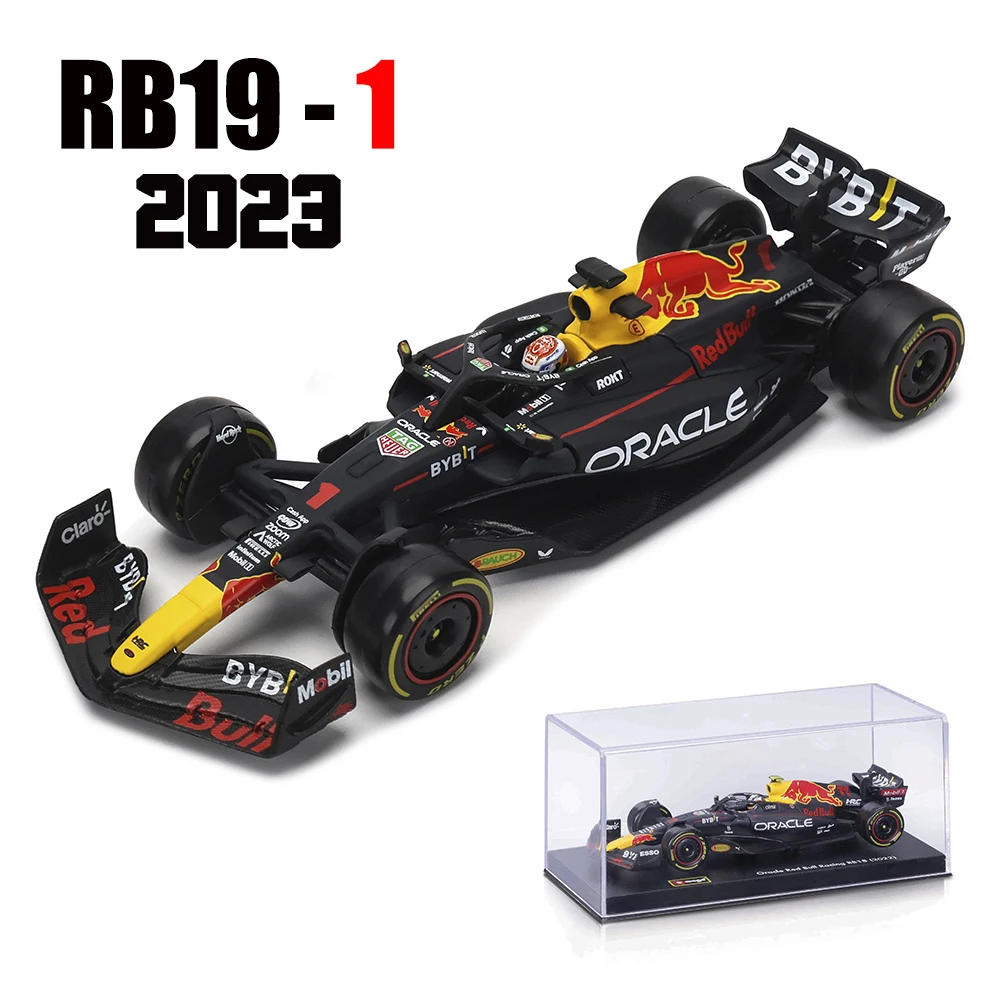 Bburago 1:43 2024 RB20 F1 Red Bull Racing TAG Heuer 2023 RB19 Miami # 1. Verstappen # Odlewany model samochodu ze stopu Perez 11, model zabawki