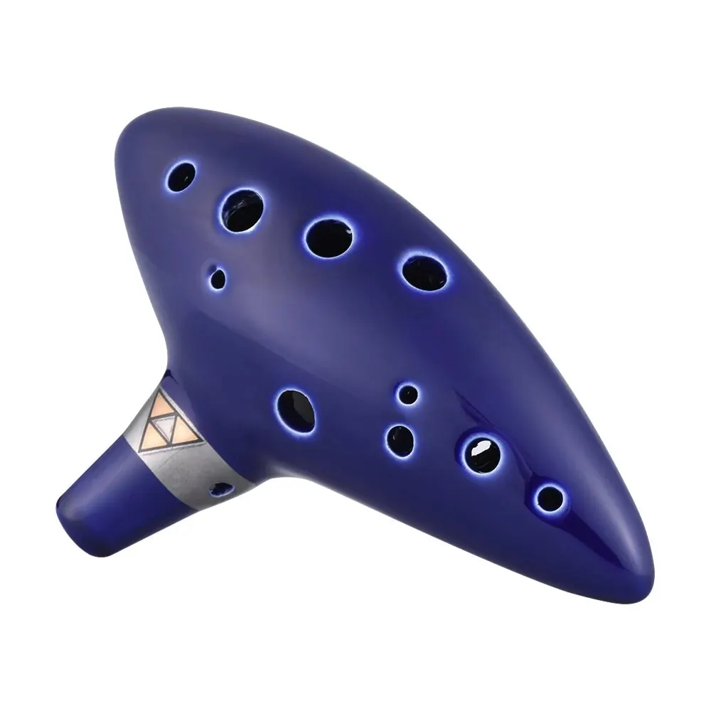 Instrumento Musical de viento con cuerda de puntuación de Música Simple para principiantes, flauta de buque Alto C de cerámica de Ocarina de 12 agujeros