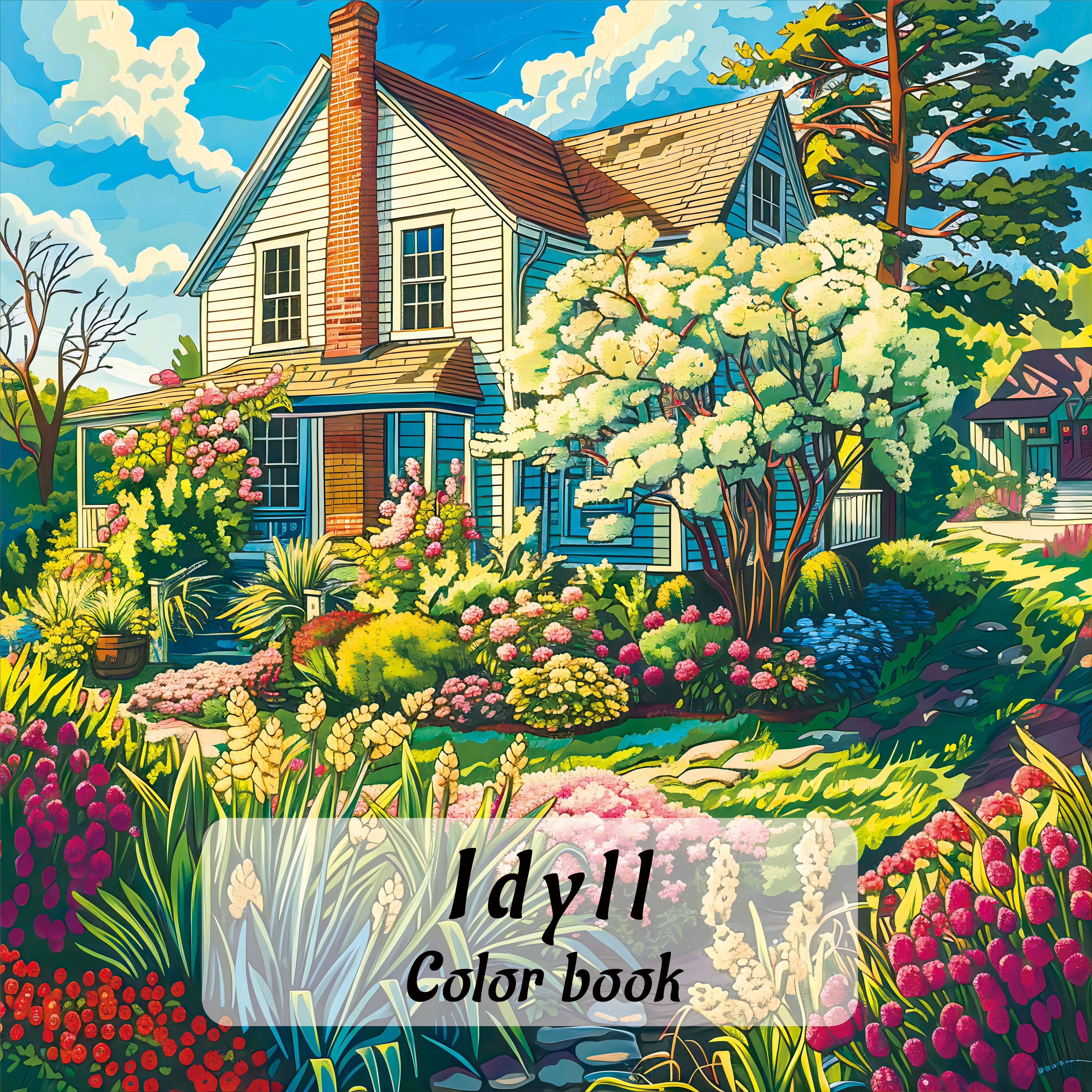 Libro ilustrado para adultos: libro para colorear de campo con paisajes escénicos realistas para la relajación y la creatividad