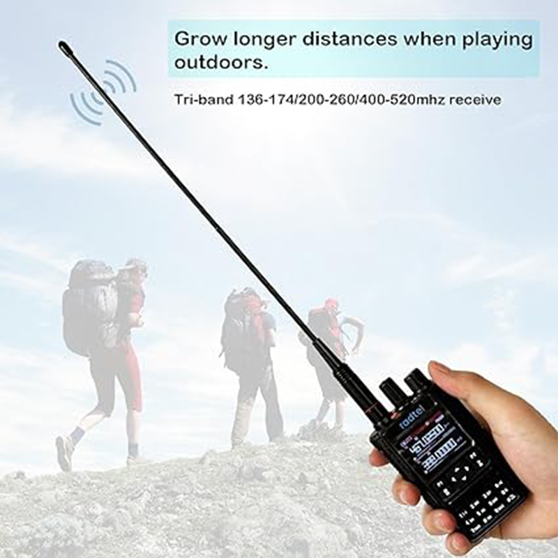 Antena flexible de tres bandas 144//220/430Mhz para walkie talkie Rt-4D Rt-470 Rt-900 Rt-470x rt-860