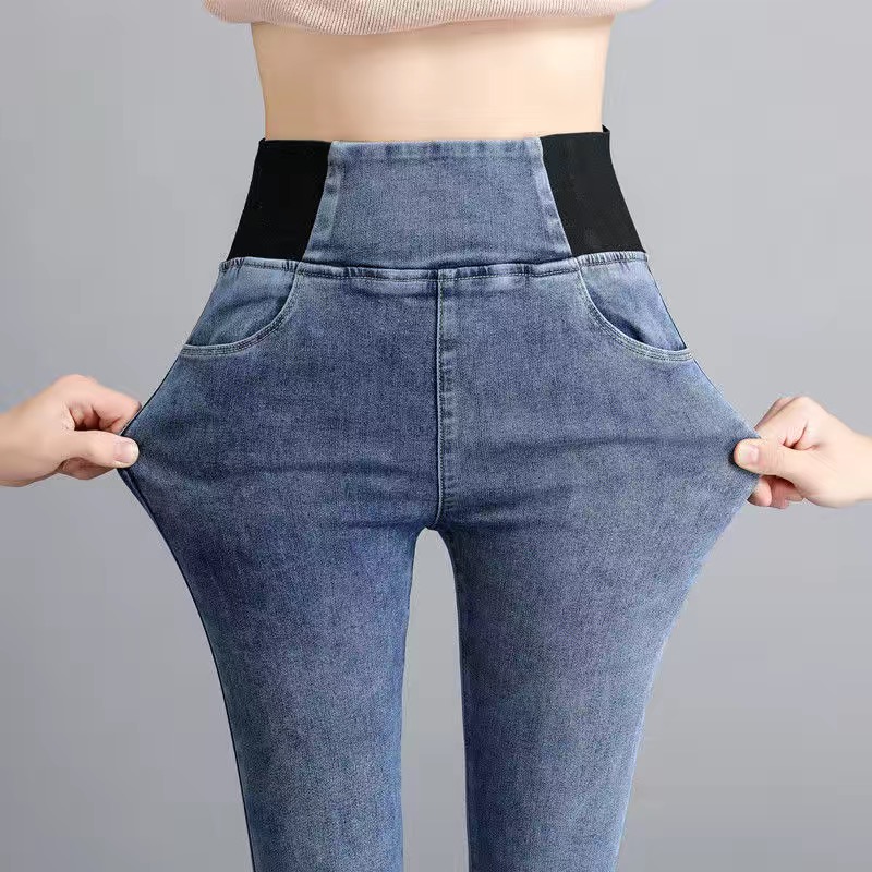 Dżinsy Oversize 26-38 Slim spodnie dżinsowe damskie wysokiej talii szczupłe dżinsy Vintage Wash ołówek Stretch Vaqueros legginsy Pantalones