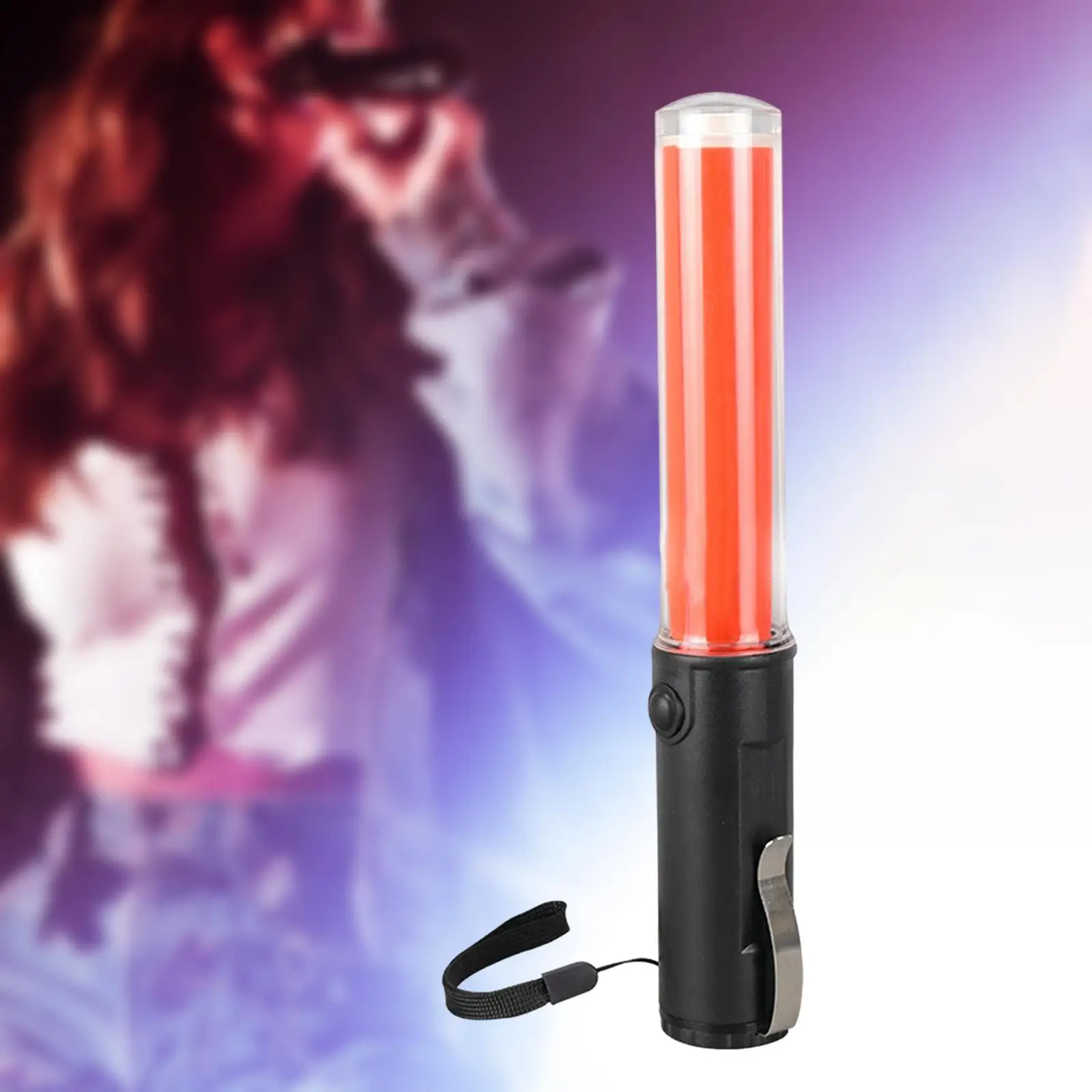 26cm Air Marshaling Signal Wand and Side Clip Design Signal Traffic Wand for Parking Guides LED Traffic Wand 3 Flashing Modes