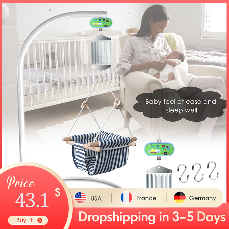 Balançoire pour bébé, contrôleur de videur, ressort automatique pour berceau et hamac pour bébé avec minuterie réglable, libérez vos mains