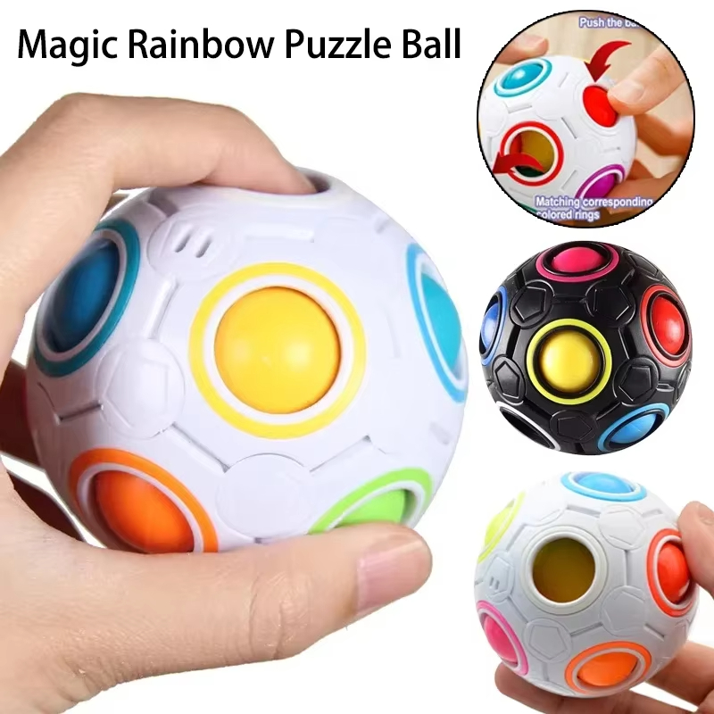 Magische Regenboog Bal Creatieve Magische Sferische Kubus Puzzel Antistress Fidgets Speelgoed voor Volwassenen Stress kinderen speelgoed cadeau