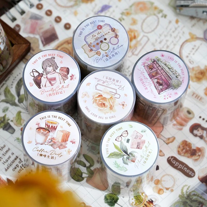 Yoofun 5x200 ซม.ชีวิตประจําวัน Masking เทปสําหรับวางแผน Scrapbooking DIY วารสารตกแต่งห่อของขวัญ Masking เทปสติกเกอร์