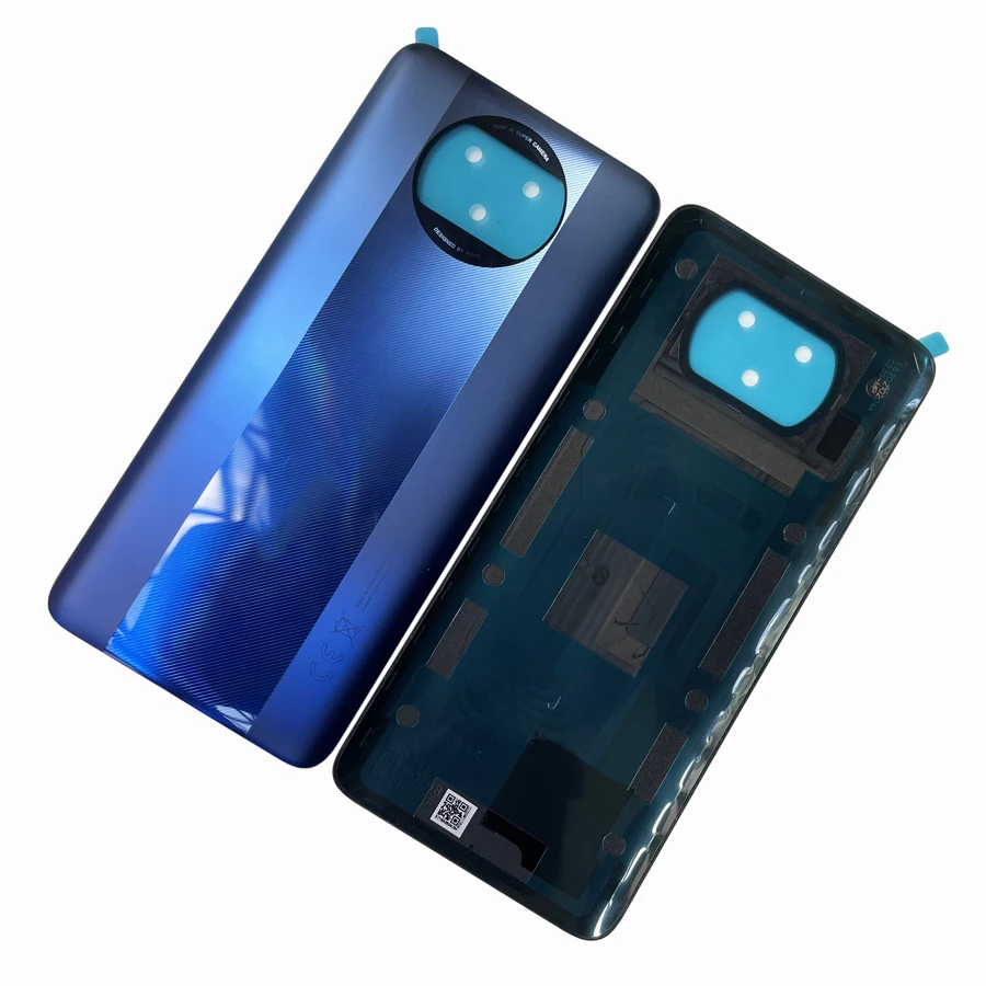 A +++ ฝาครอบด้านหลังสําหรับ Xiaomi POCO X3 / X3 NFC / Mi POCO X3 Pro ฝาหลังแบตเตอรี่ด้านหลังฝาครอบด้านหลังพร้อมกาว