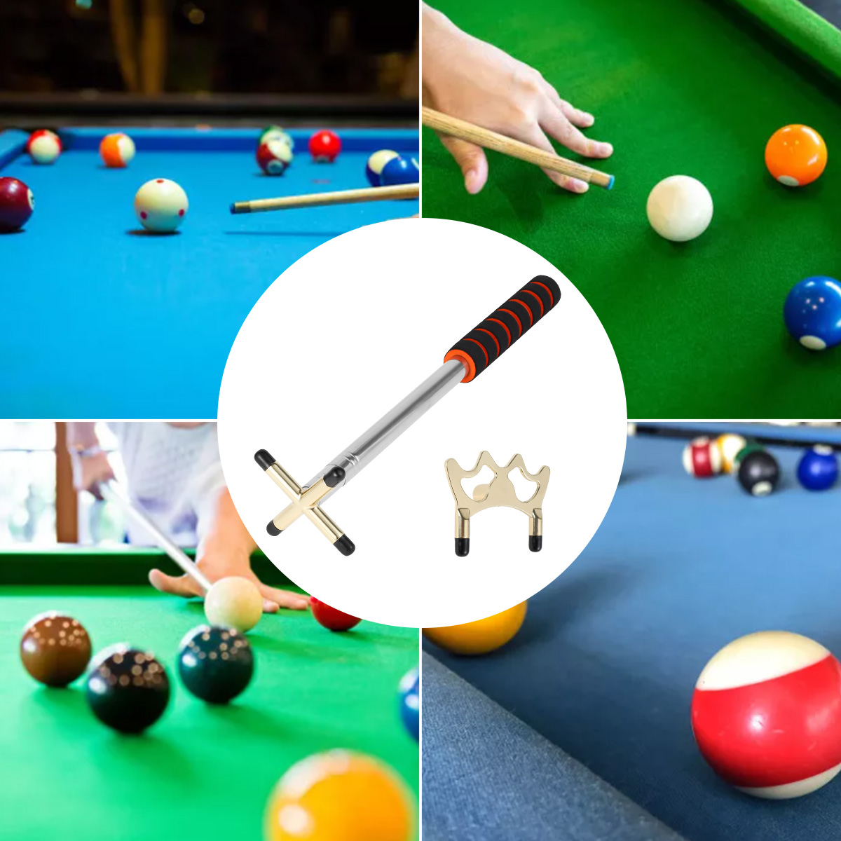 Bâton de pont de queue de billard rétractable, tête de pont de subdivision, extensible, table de billard, 12.8-60"
