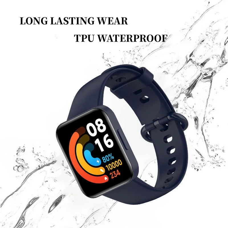 Pulseira para redmi watch 2 lite pulseira inteligente acessório macio tpu silicone substituição pulseira para redmi watch2 correa