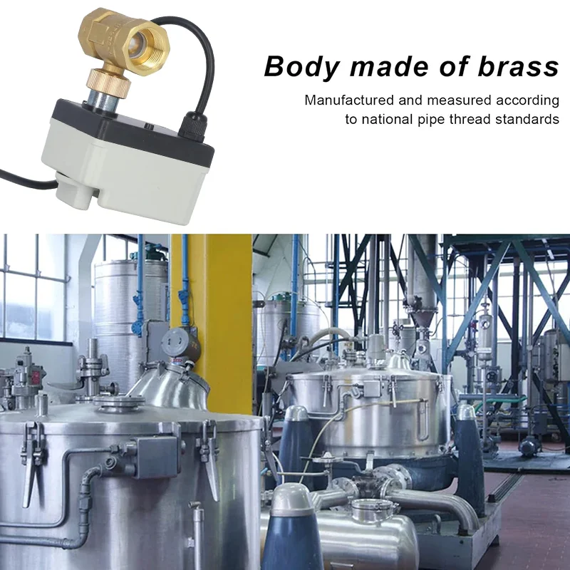 บอลวาล์วมอเตอร์ทองเหลือง 3 สาย 2 ควบคุมไฟฟ้า Actuator AC220V 3 วิธี/2 Way DN15 DN20 DN25 DN32 DN40 พร้อมสวิตช์ด้วยตนเอง
